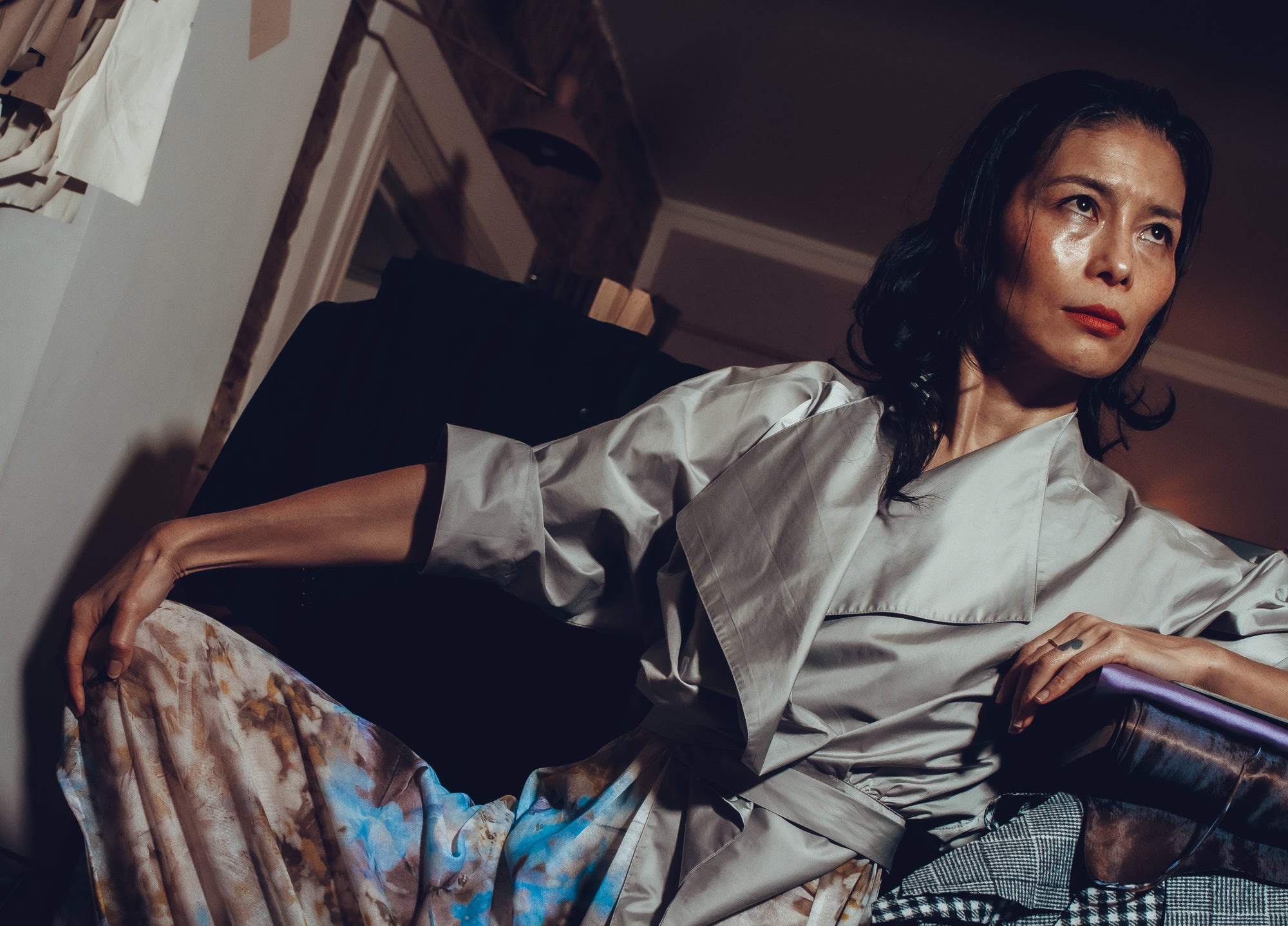 Batwing cardigan silver