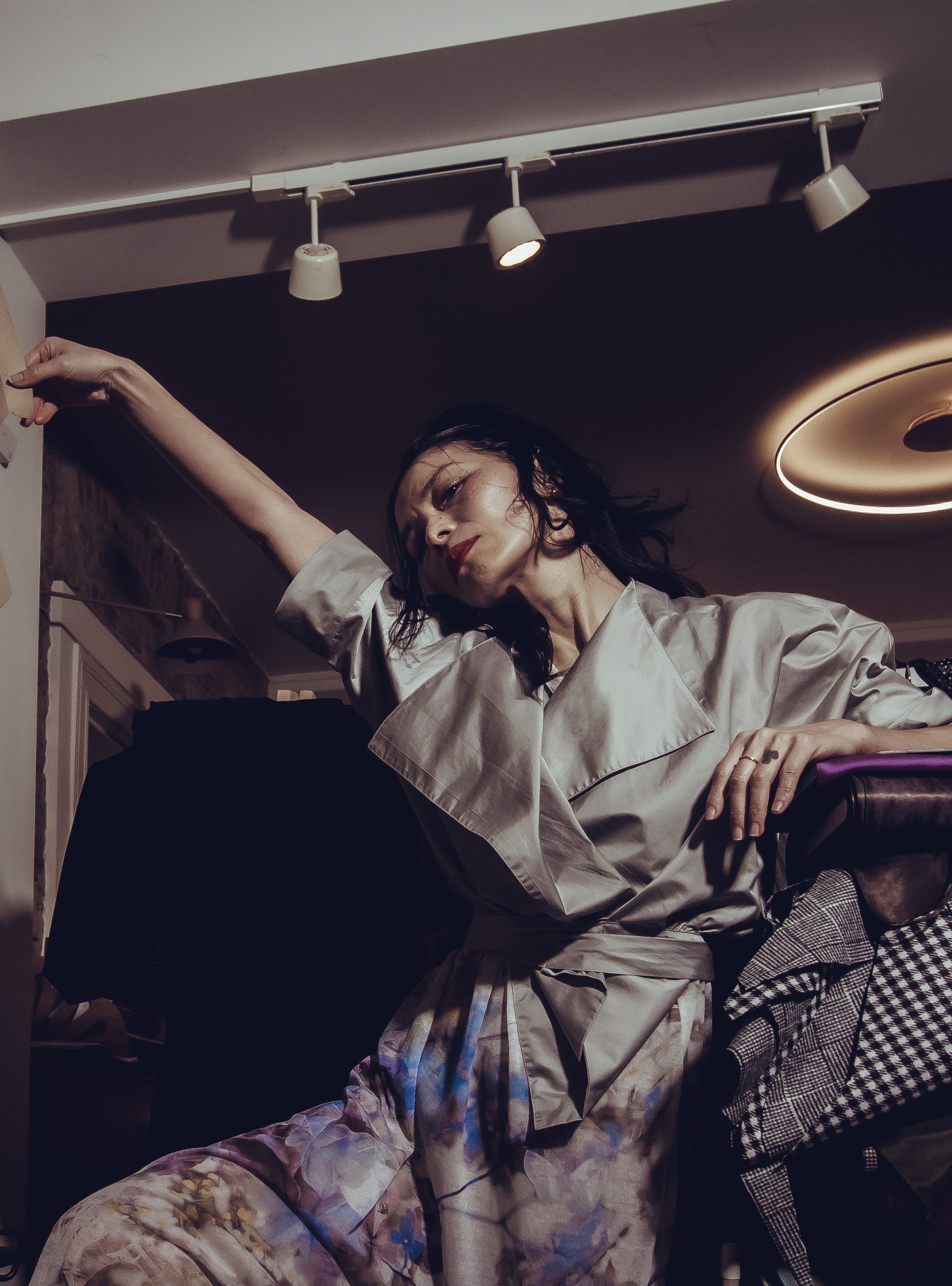 Batwing cardigan silver