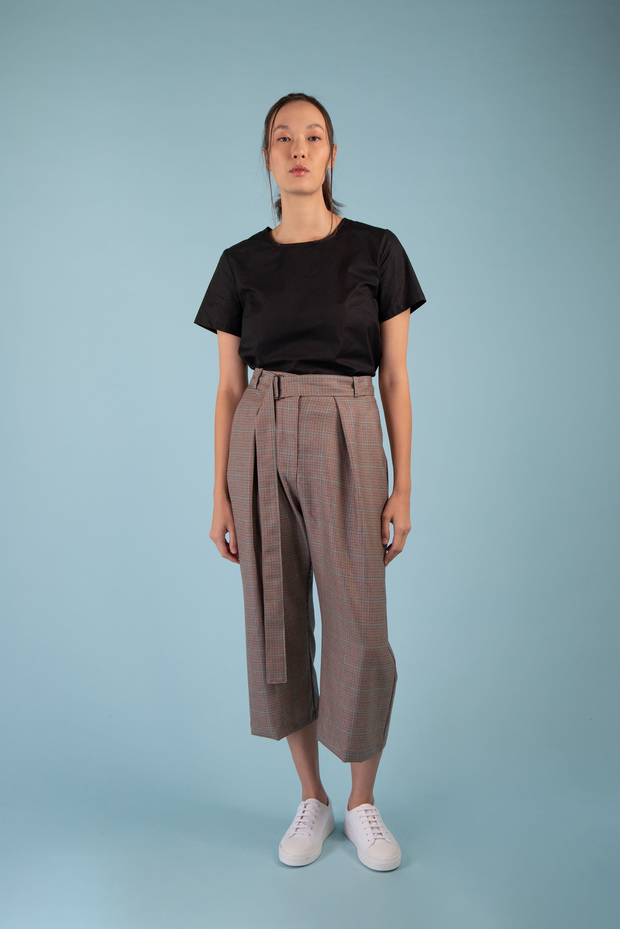 Emily trousers brown houndstooth